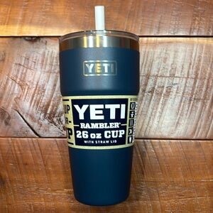 Yeti Navy Blue 26 oz Rambler, Brand New